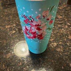 The Pioneer Woman Turquoise Floral Tumbler